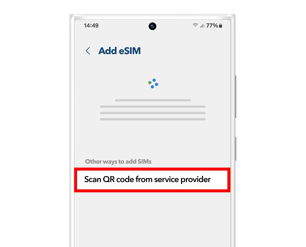 Tap Add eSIM